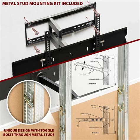 tv wall bracket metal stud|hanging tv with metal studs.